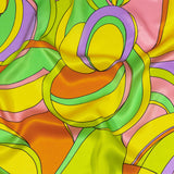 Italian Pink, Lilac and Lime Abstract Flow Silk Charmeuse