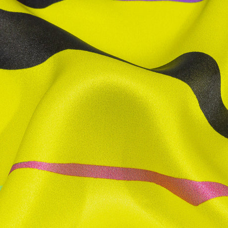 Italian Seafoam, Purple and Yellow Bold Naturals Silk Charmeuse