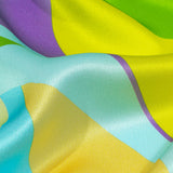 Italian Yellow, Green and Purple Bold Naturals Silk Charmeuse