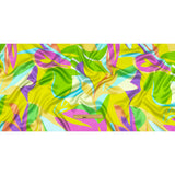 Italian Yellow, Green and Purple Bold Naturals Silk Charmeuse