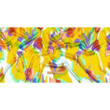 Italian Yellow, Green and Red Ikat Paradise Silk Charmeuse