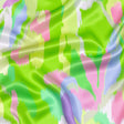 Italian Lime, Pink and Lilac Ikat Paradise Silk Charmeuse