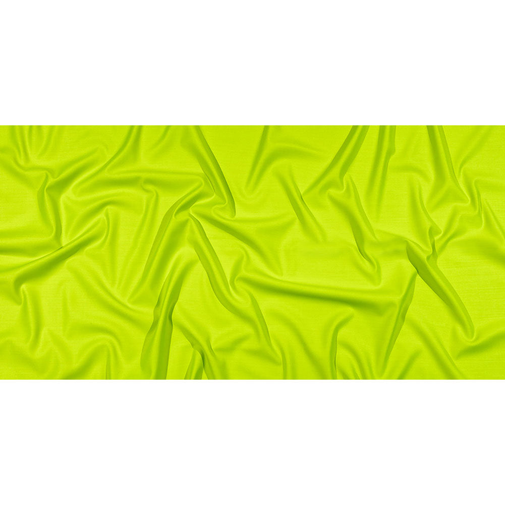Italian Neon Lime Double Face Stretch Super 150 Virgin Wool Twill Suiting