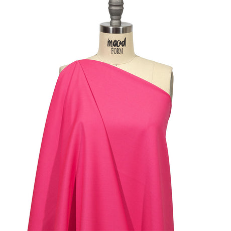 Italian Hi-Vis Pink Double Face Stretch Super 150 Virgin Wool Twill Suiting