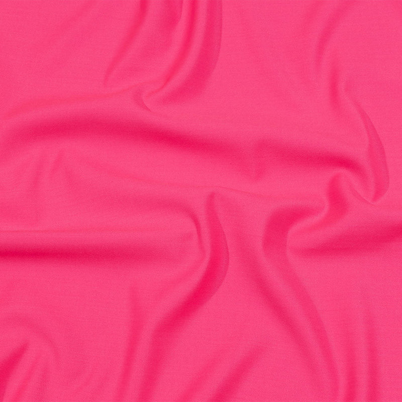 Italian Hi-Vis Pink Double Face Stretch Super 150 Virgin Wool Twill Suiting