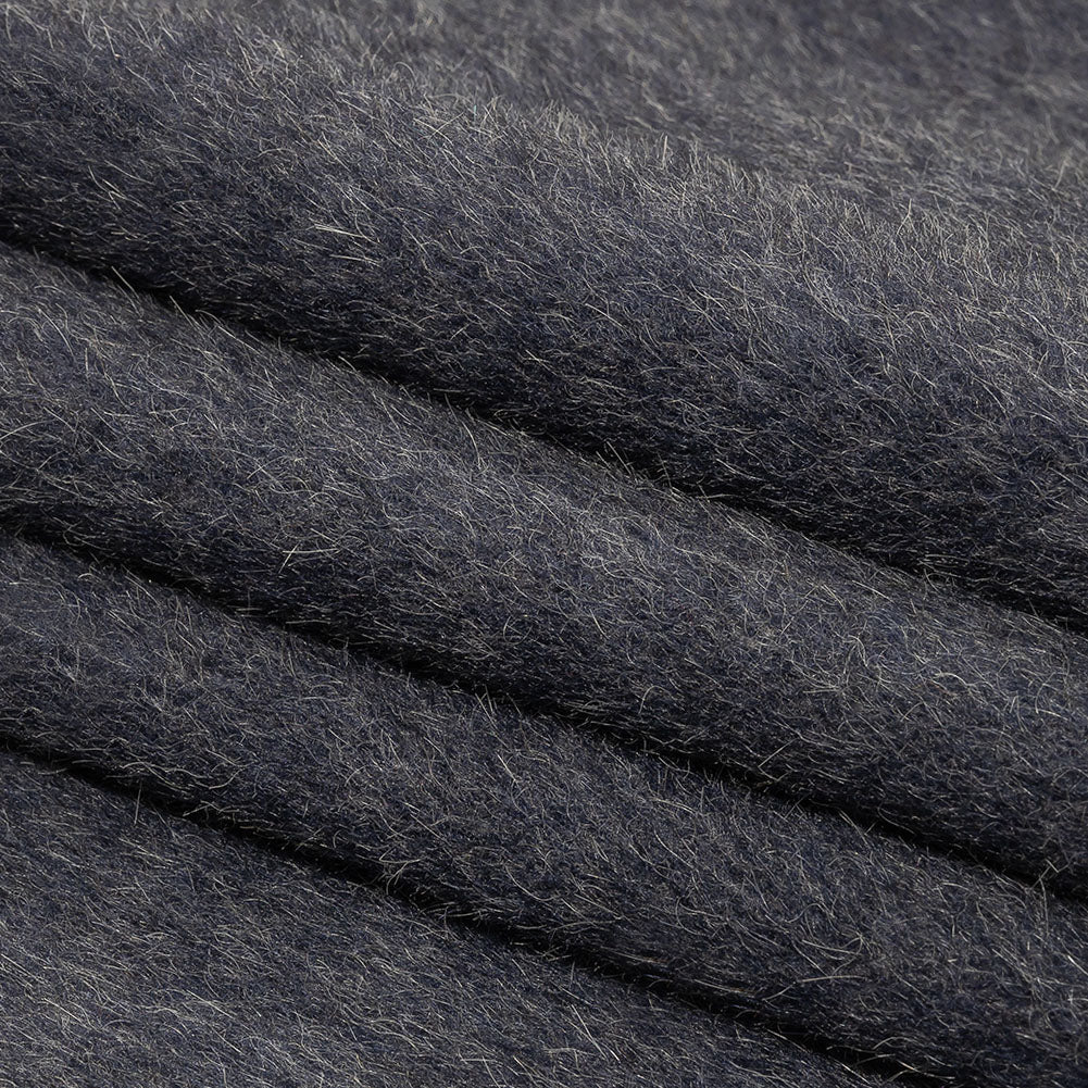 Fur-Like Alpaca and Wool Coating by Balenciaga - Heathered Silver and Black - Made in Italy