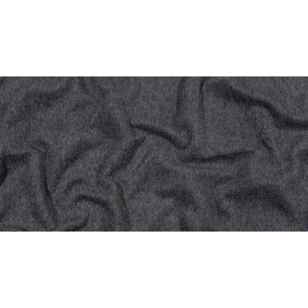 Fur-Like Alpaca and Wool Coating by Balenciaga - Heathered Silver and Black - Made in Italy