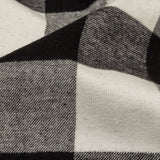 Balenciaga Italian Black and White Alyssum Buffalo Check Brushed Cotton Twill Flannel