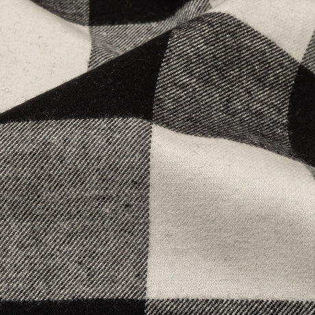 Balenciaga Italian Black and White Alyssum Buffalo Check Brushed Cotton Twill Flannel