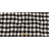 Balenciaga Italian Black and White Alyssum Buffalo Check Brushed Cotton Twill Flannel