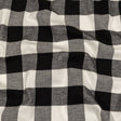 Balenciaga Italian Black and White Alyssum Buffalo Check Brushed Cotton Twill Flannel
