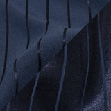 Balenciaga Italian Peacoat Tonal Satin Like Stripes Acetate and Viscose Jacquard