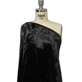 Balenciaga Italian Black Alligator Embossed Rayon and Polyester Crushed Velvet