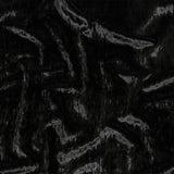 Balenciaga Italian Black Alligator Embossed Rayon and Polyester Crushed Velvet