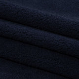 Balenciaga Italian Navy Single Face Polyester and Acrylic Plush Sweatshirt Fleece