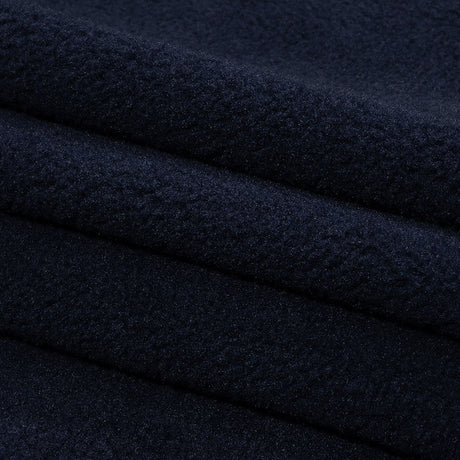 Balenciaga Italian Navy Single Face Polyester and Acrylic Plush Sweatshirt Fleece