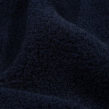 Balenciaga Italian Navy Single Face Polyester and Acrylic Plush Sweatshirt Fleece