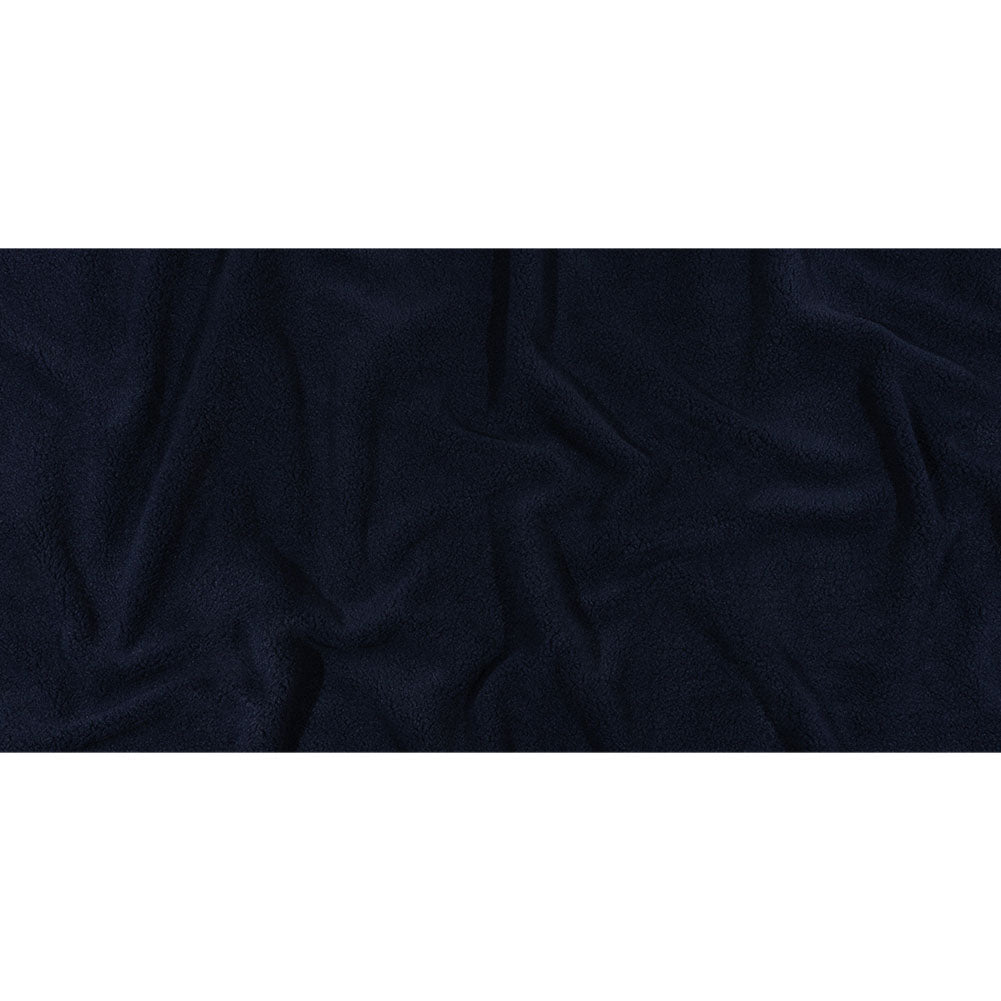 Balenciaga Italian Navy Single Face Polyester and Acrylic Plush Sweatshirt Fleece