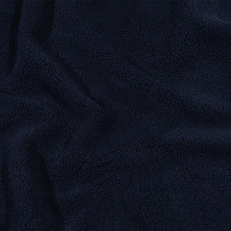 Balenciaga Italian Navy Single Face Polyester and Acrylic Plush Sweatshirt Fleece