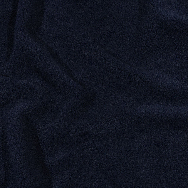 Balenciaga Italian Navy Single Face Polyester and Acrylic Plush Sweatshirt Fleece