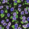 Balenciaga Italian Purple, Vibrant Green and Black Violets Virgin Wool Twill