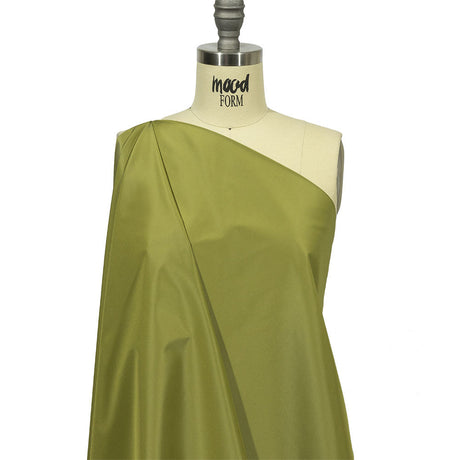 Balenciaga Italian Pea Green Polyester and Viscose Micro Faille