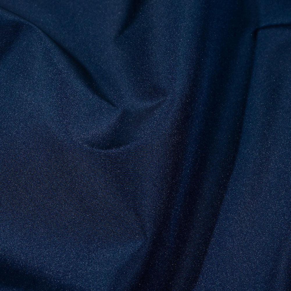 Balenciaga Italian Dark Blue Polyester and Viscose Micro Faille