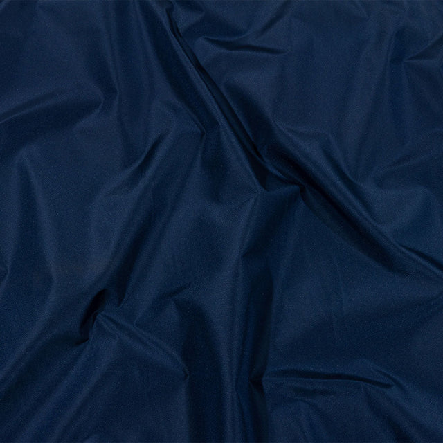 Balenciaga Italian Dark Blue Polyester and Viscose Micro Faille
