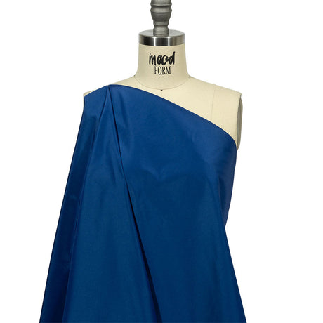 Balenciaga Italian Blue Polyester and Viscose Micro Faille