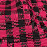 Balenciaga Italian Pink and Meteorite Gingham Check Polyester Twill
