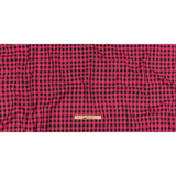 Balenciaga Italian Pink and Meteorite Gingham Check Polyester Twill