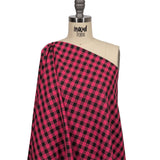 Balenciaga Italian Pink and Meteorite Gingham Check Polyester Twill