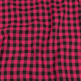 Balenciaga Italian Pink and Meteorite Gingham Check Polyester Twill