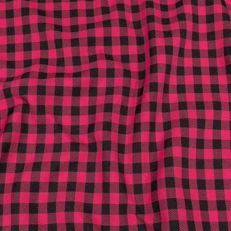 Balenciaga Italian Pink and Meteorite Gingham Check Polyester Twill