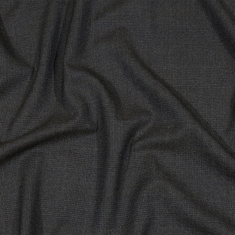 Balenciaga Italian Black Iris, Brown and Blue Ice Glen Check Wool Suiting