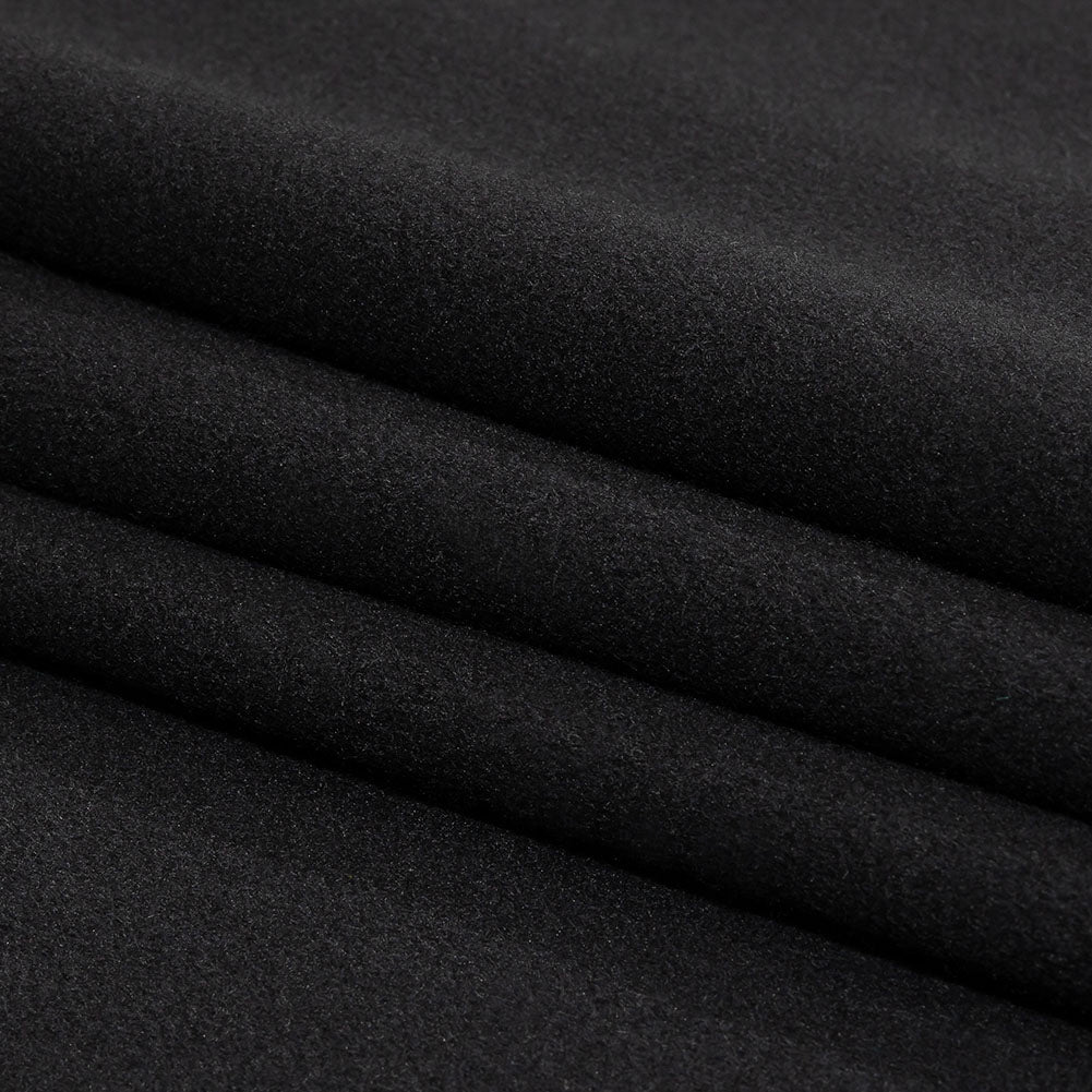 Balenciaga Italian Bluish Black Brushed Blended Virgin Wool Coating
