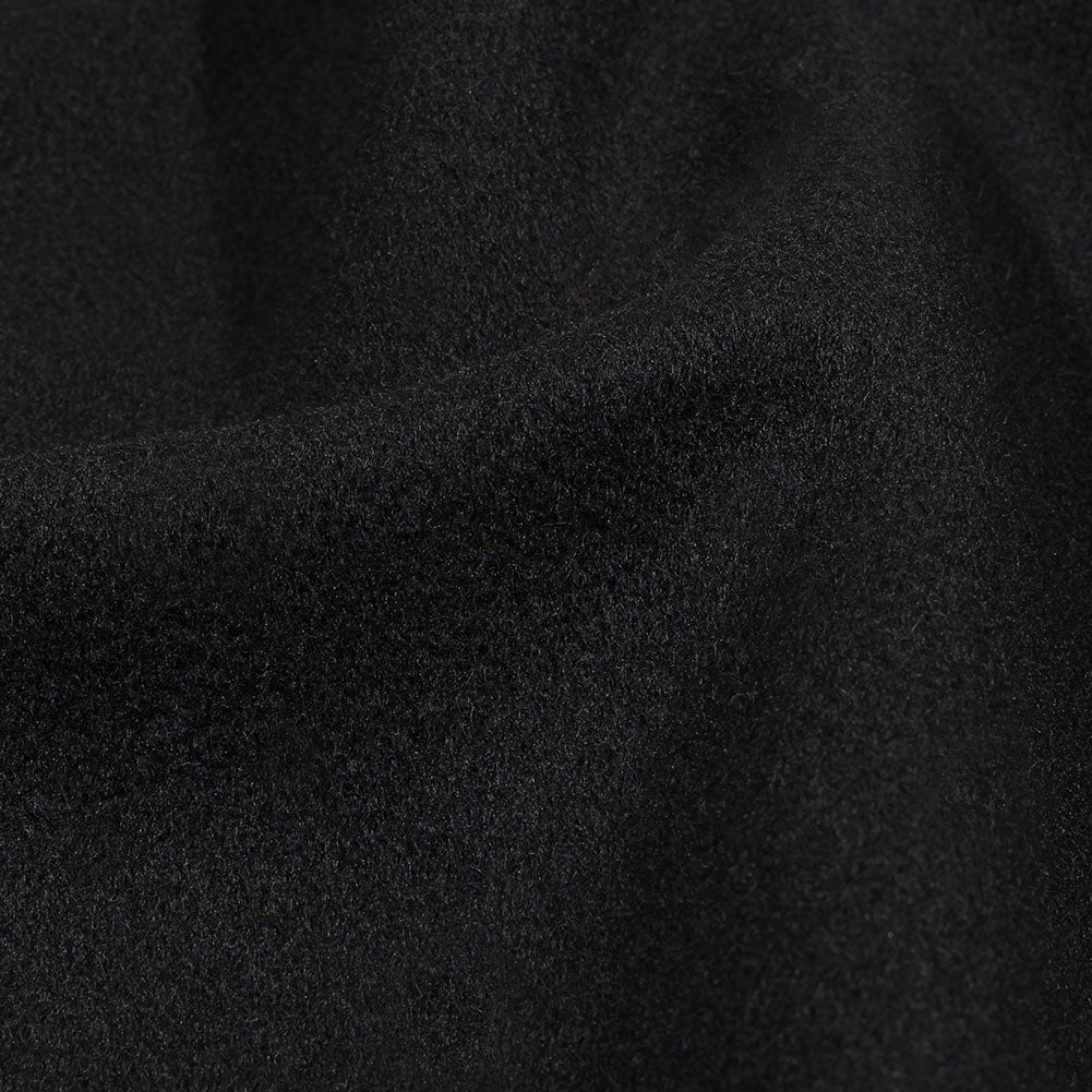 Balenciaga Italian Bluish Black Brushed Blended Virgin Wool Coating