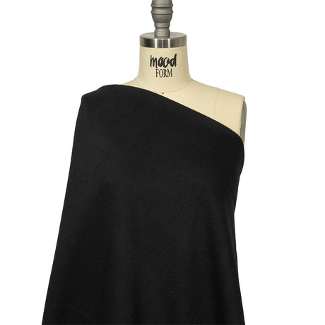 Balenciaga Italian Bluish Black Brushed Blended Virgin Wool Coating