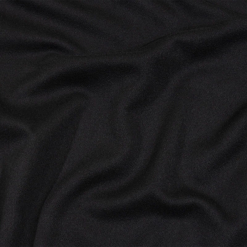 Balenciaga Italian Bluish Black Brushed Blended Virgin Wool Coating