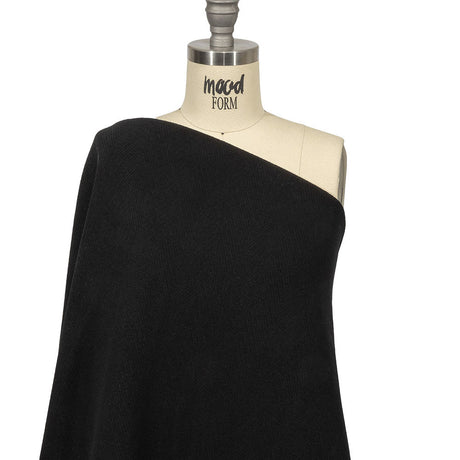 Balenciaga Italian Black Herringbone Brushed Virgin Wool Coating