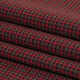 Balenciaga Italian Red, Navy and Brown Checked Stretch Nylon and Viscose Jacquard Knit