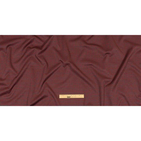 Balenciaga Italian Red, Navy and Brown Checked Stretch Nylon and Viscose Jacquard Knit