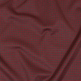 Balenciaga Italian Red, Navy and Brown Checked Stretch Nylon and Viscose Jacquard Knit