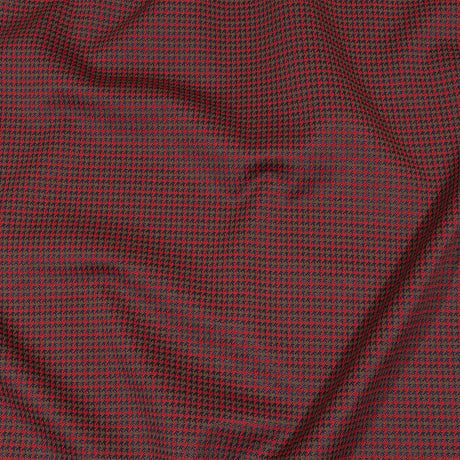 Balenciaga Italian Red, Navy and Brown Checked Stretch Nylon and Viscose Jacquard Knit