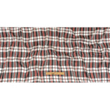 Balenciaga Italian Red, Black and White Plaid Silk Charmeuse
