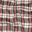 Balenciaga Italian Red, Black and White Plaid Silk Charmeuse