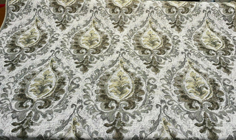 Mill Creek Effervescent Gold Dust Chenille Upholstery Fabric - Beige Antique Gold Gray Bronze Taupe, 56.5" Width (1 Yard)