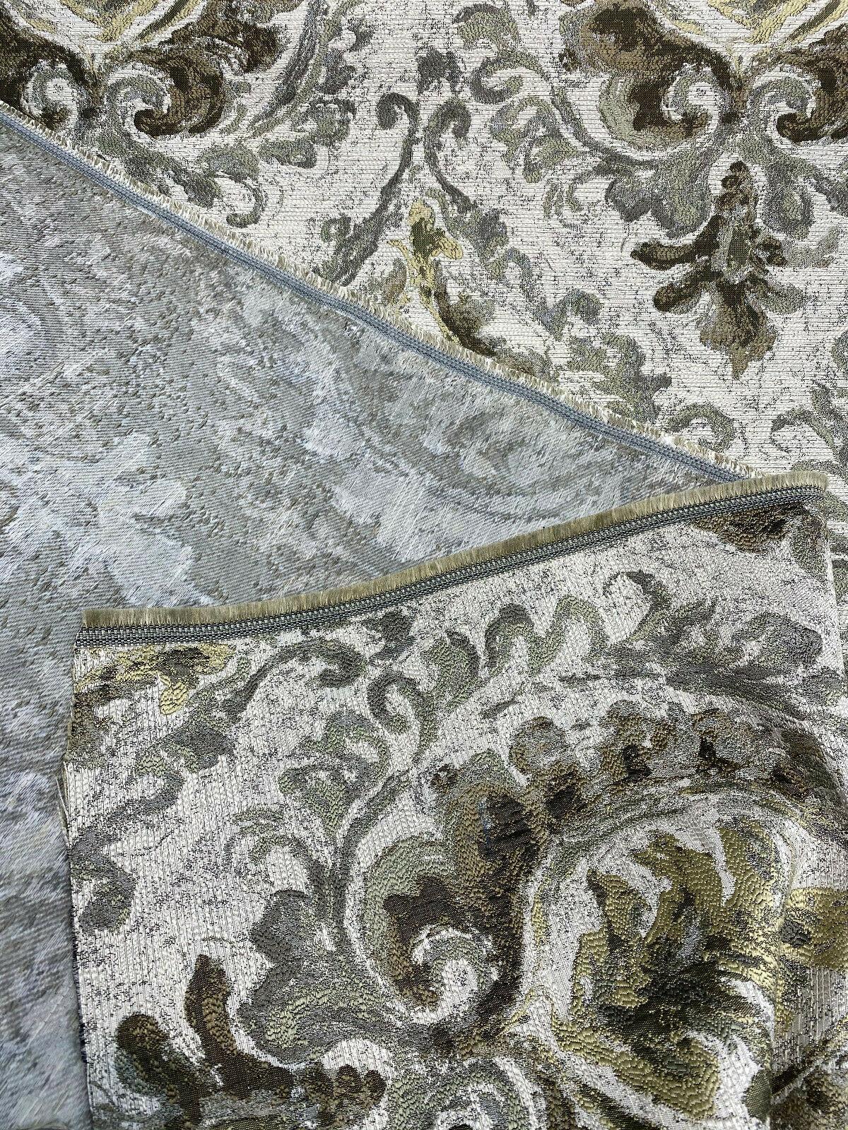 Mill Creek Effervescent Gold Dust Chenille Upholstery Fabric - Beige Antique Gold Gray Bronze Taupe, 56.5" Width (1 Yard)