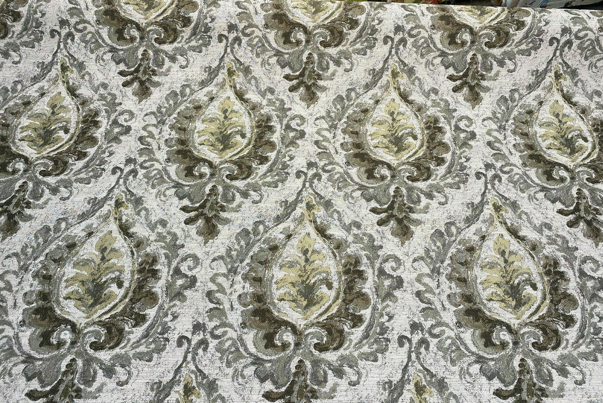Mill Creek Effervescent Gold Dust Chenille Upholstery Fabric - Beige Antique Gold Gray Bronze Taupe, 56.5" Width (1 Yard)