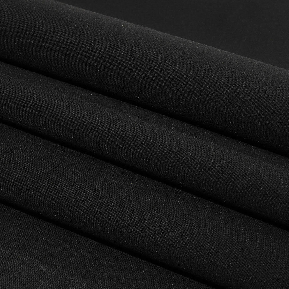 Black Bonded Double Layer Stretch Viscose/Nylon Interlock Knit by Balenciaga - Made in Italy